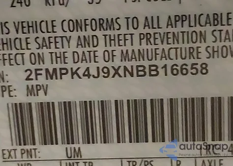 2022 Ford Edge Sel из США, поврежденный, VIN 2FMPK4J9XNBB16658